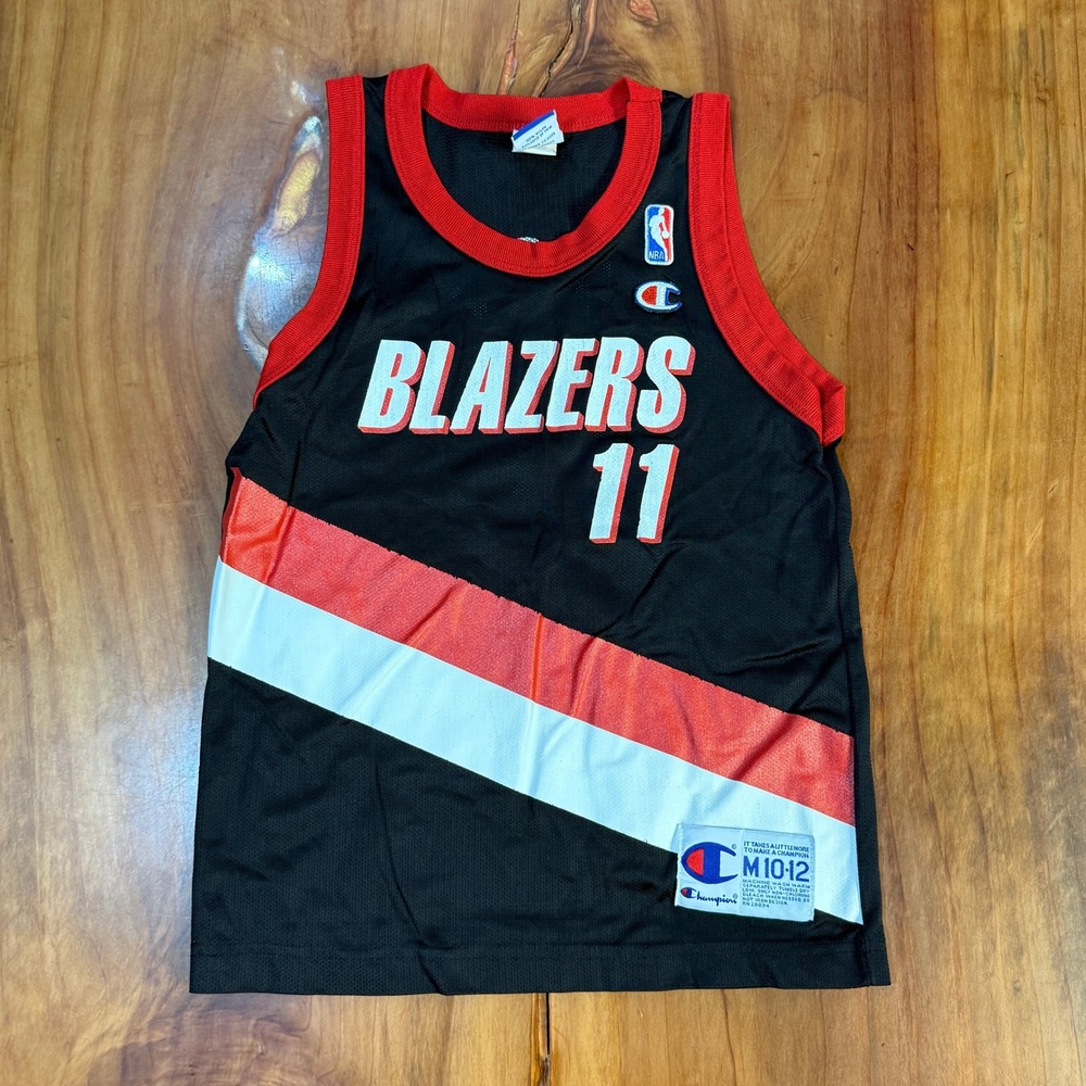 Vintage Champion Jersey Blazers 11 Medium Sabonis Basketball Youth Boys ZZ8